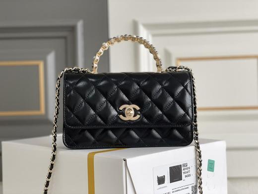 香奈儿24P珍珠手柄风琴包woc黑色（HH） 商品图0