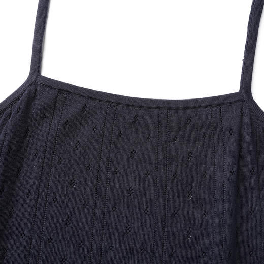 ROMI STUDIO“隽永织艺”16s天丝棉混纺钩针挑孔吊带背心 24SSM1124 商品图1