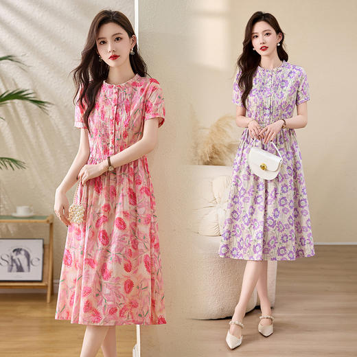 时尚潮流，气质收腰连衣裙HR-NYMYZ2808 商品图0