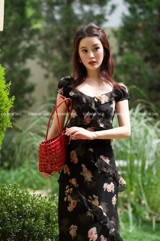 【门店同款】ENJOY夏季“悠然之境”优雅荷叶边连衣裙 162267251 商品图3