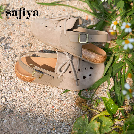 预售7天|Safiya/索菲娅2025新潮绑带洞洞鞋复古休闲百搭透气勃肯凉鞋SFD2115404 商品图5