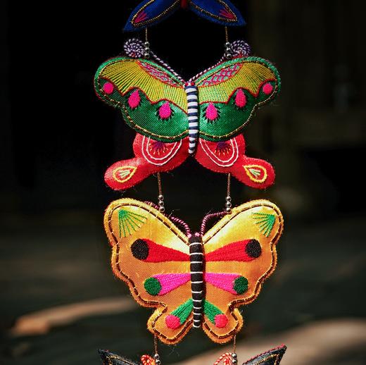 西秦刺绣蝴蝶挂件 非遗手工制作 居家布艺挂件装饰 商品图5