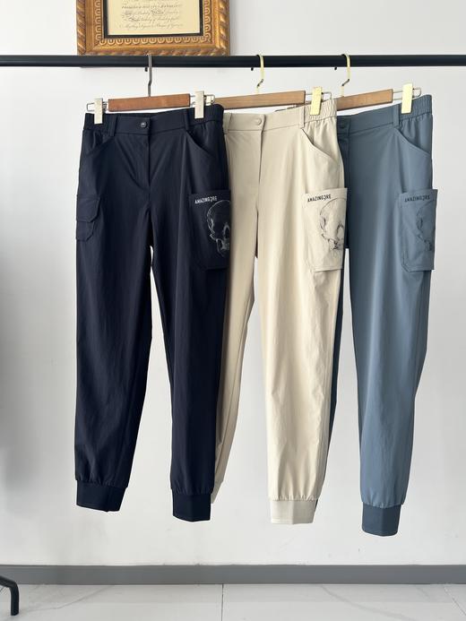 黑色M码！25新款AM家高尔夫🏌‍♀裤子，纯原单货，韩国🇰🇷客供面料，质感超好，弹力大，凉感，透气，挺括有型，不爱起皱！兜立体印花，质感满满，裤脚罗纹，有弹力，超舒服！自留推荐款！ 商品图0