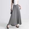 夏季薄款莫代尔棉A字半身裙 法式高腰纯色垂坠感气质优雅A字长裙 商品缩略图2