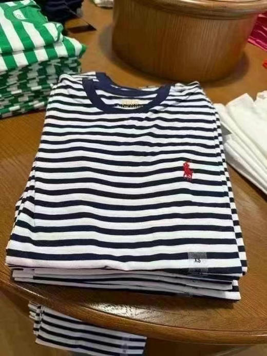 条纹控收！RL Polo拉夫劳伦 女士圆领短袖T恤 商品图5