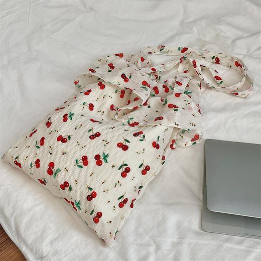 【YW】无忧购韩系ins小清新雪纺荷叶边单肩大容量手提托特包52202(截单后7-15天发货) 商品图5