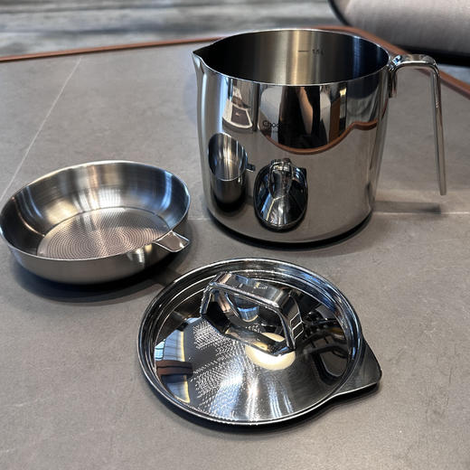 【德国贵族体验滤油壶】316不锈钢油壶猪油罐滤油壶带盖网厨房过滤油渣神器 商品图2