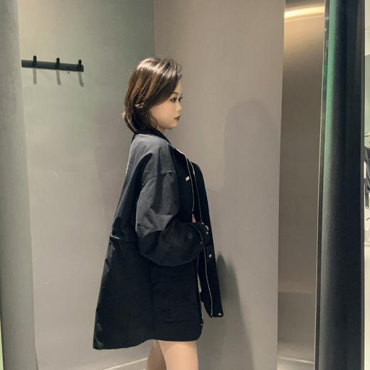 ZB工装腰部抽绳梭织外套（黑）春季251070170321 商品图2