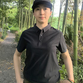 幸运鹿夏季男女款冰丝无痕polo衫休闲透气短袖