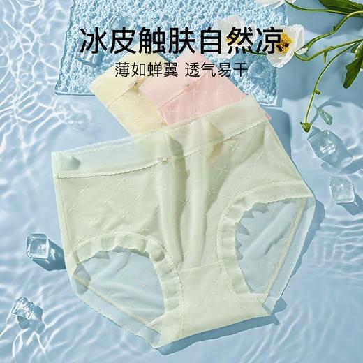 花颜玉洁 3条装(VIP)  抑菌超柔无痕冰丝内裤女高弹轻薄透气女士内裤 商品图1