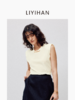 LIYIHAN序章丨25春新款植绒无袖上衣纯色垫肩无袖T恤舒适百搭小众 商品缩略图3