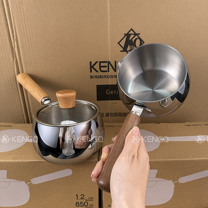 【出口德国小奶锅】316L不锈钢奶锅家用加厚宝宝辅食锅汤锅热油锅煮奶锅