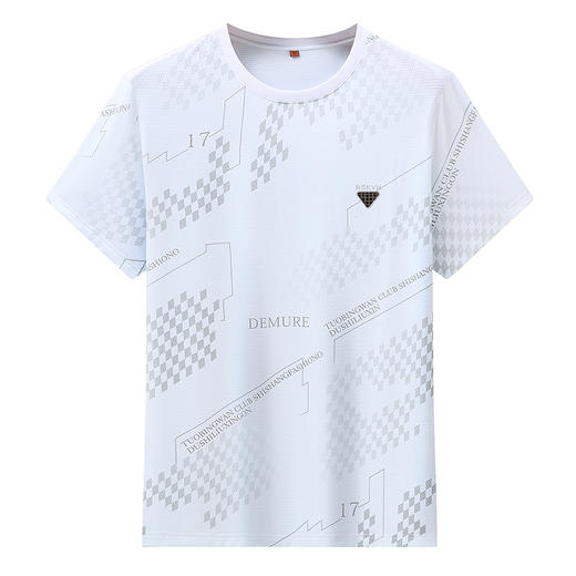 【冰丝】【DWP】大依优型大码短袖T恤圆领体恤加肥加大男士大号透气舒适夏季半袖 商品图4