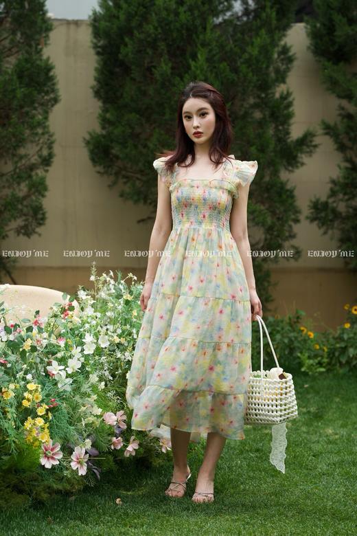 【门店同款】ENJOY夏季“悠然之境”莫奈花园飞袖裙 162343444 商品图5