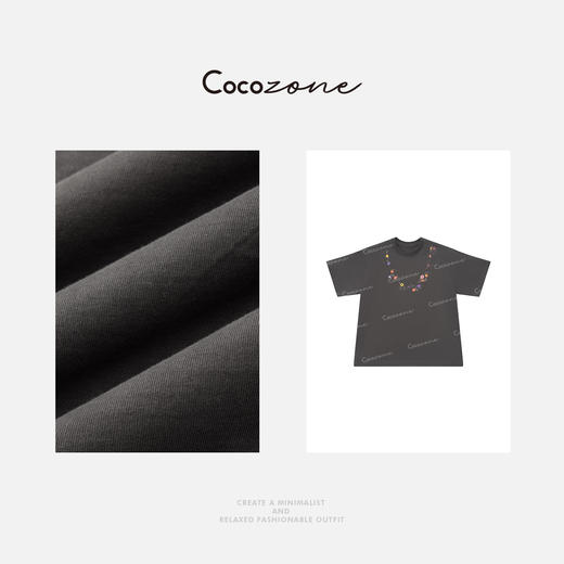 COCO ZONE刘一一 【波嬉风】定位印花全棉针织短袖T恤CD2A0901 商品图2