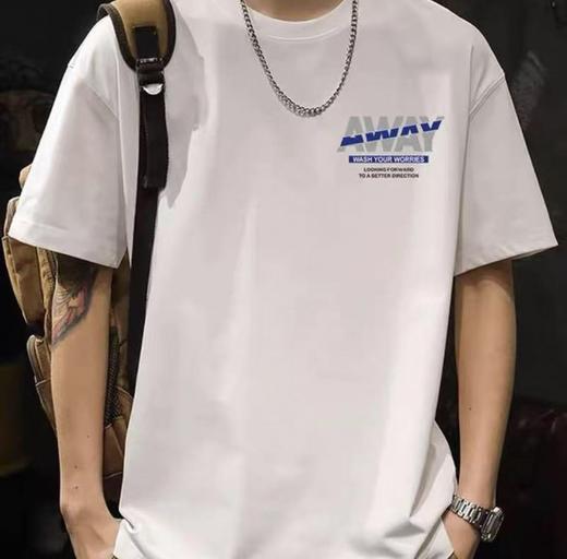 工厂直促价【100%棉】情侣（AWAY涂鸦-侧标）柯式印花短袖T恤-喜出 商品图3