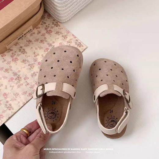 【童鞋镂空设计，软底舒适时髦~】韩国童鞋女童透气镂空凉鞋 夏季新款 幼儿园软底时髦儿童勃肯鞋-QQ 商品图3