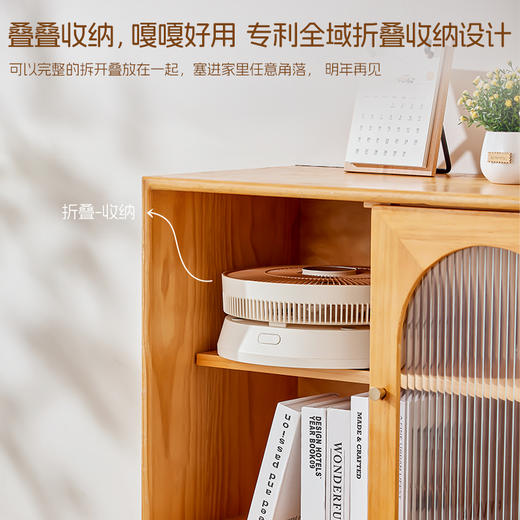 斗禾AI智能叠叠电风扇2025新款，隔空手势操作，轻音设计，家用卧室可折叠落地扇 商品图4