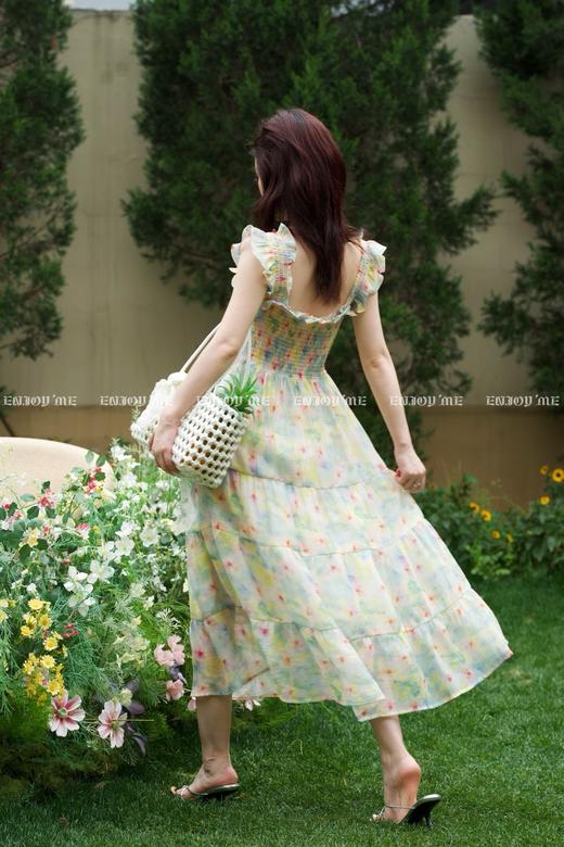 【门店同款】ENJOY夏季“悠然之境”莫奈花园飞袖裙 162343444 商品图7