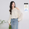 【限时秒杀】西遇露肩挂脖衬衫女夏季新款薄款衬衣泡泡袖法式长袖上衣Y0050481 商品缩略图0
