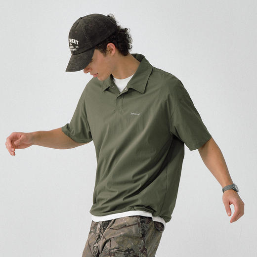 714street凉感速干衣防晒POLO衫男2025夏季轻薄透气半拉链短袖T恤 商品图2