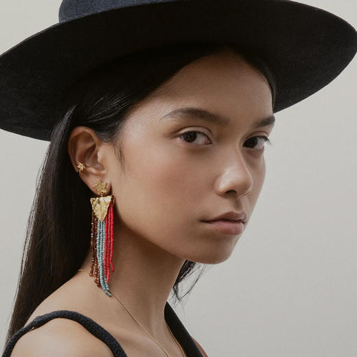 订购8周到｜Elise Tsikis-Odessa-彩色 流苏 吊坠 耳环［法国设计师］ 商品图1
