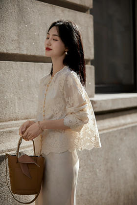 【下单后7天发货】ORIGNAL&CO 繁华刺绣天丝上衣三件套