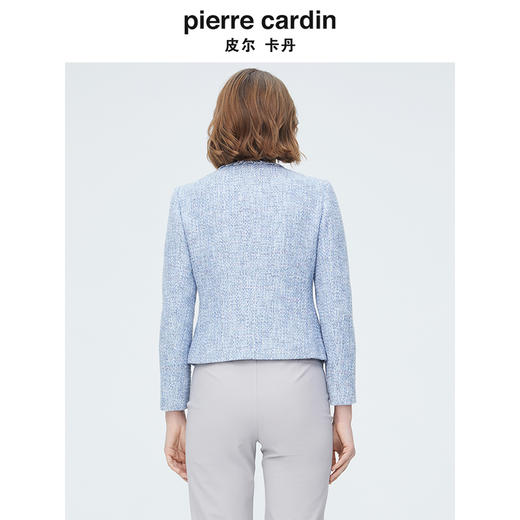 皮尔卡丹女装天蓝色淑女小香风短款外套P4112U4007L3 商品图2