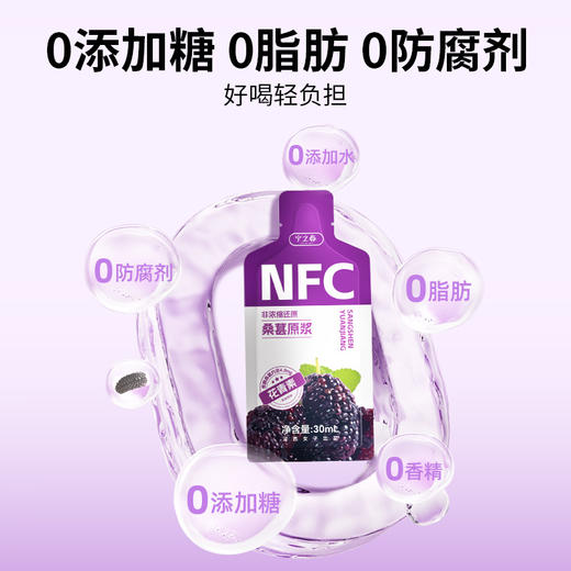 宁之春 桑葚原浆礼盒 2700ml（30ml*90袋） 商品图2