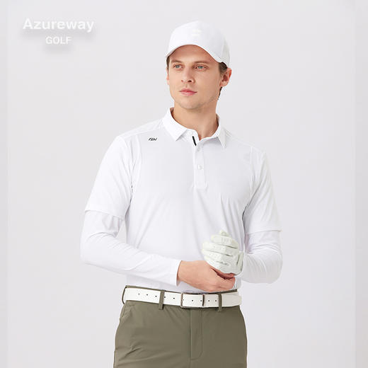Azureway乐为25款高尔夫短袖T恤冰感防晒弹力速干polo衫golf服装男上衣参与买三件发四件活动 商品图4
