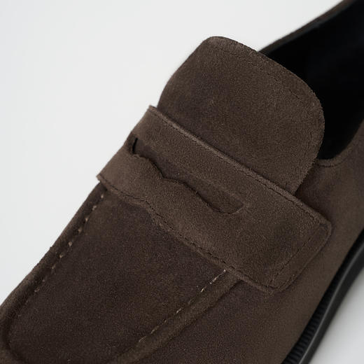 ROMI STUDIO“乐福*”牛反绒雾面中跟厚底耐磨乐福鞋 448DS013 商品图4