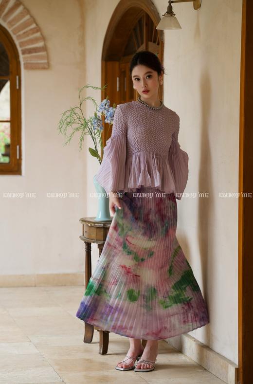 【门店同款】ENJOY夏季风褶衣水墨画鱼尾半裙 162264818 商品图3