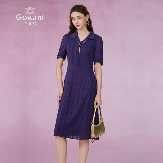 乔万尼真丝连衣裙新款 100%桑蚕丝提花缎EM2E765 商品图2