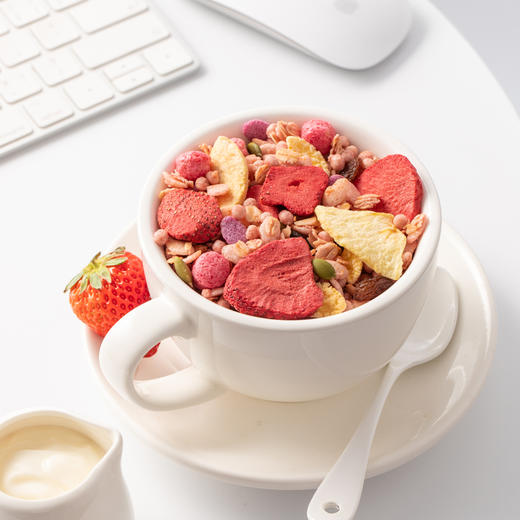 好麦多草莓缤纷益生元水果麦片220g*2袋装 商品图2