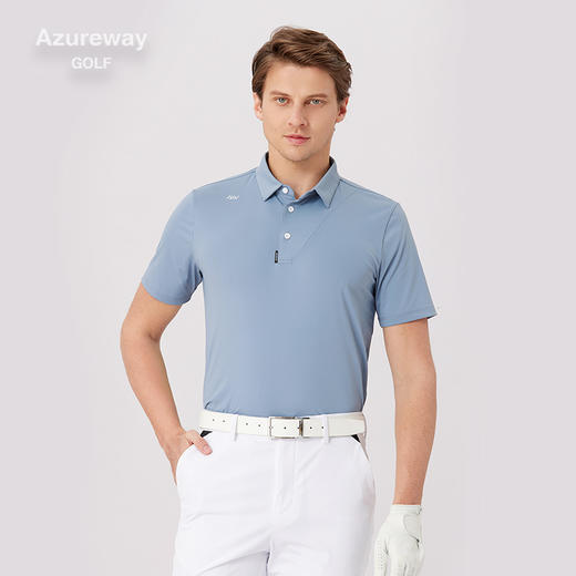 Azureway乐为25款高尔夫短袖T恤冰感防晒弹力速干polo衫golf服装男上衣参与买三件发四件活动 商品图3