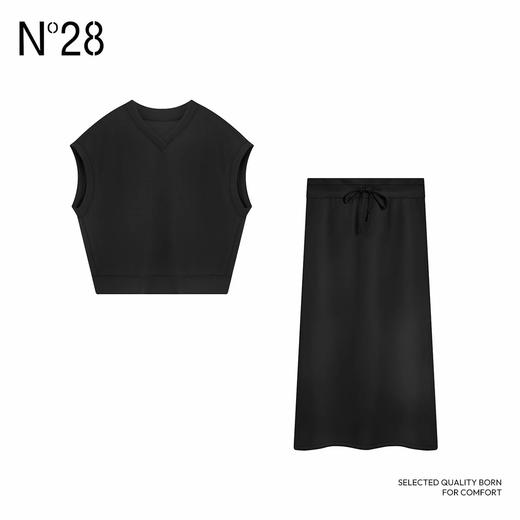 N°28 2025夏季新款无袖圆领上衣显瘦百搭半裙长裙休闲套装895241Z110 商品图1