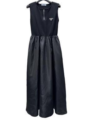 女款拼接背心连衣裙he020