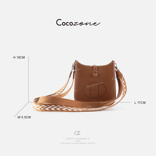 COCO ZONE 刘一一 定制镂空字母休闲小众单肩斜挎包CD2A0907 商品图2