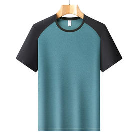 【速干】【DH】大依优型大码短袖T恤圆领加肥加大男士大号透气舒适夏季半袖上衣