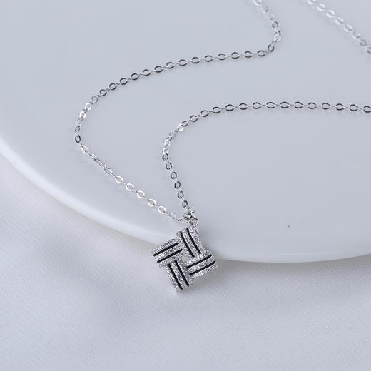 【宏艺珠宝】​几何绮韵·银s925项链 商品图0