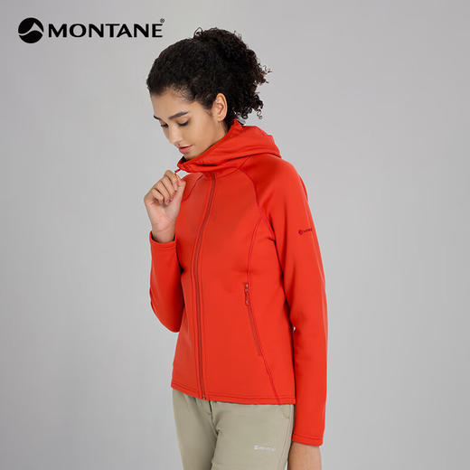 MONTANE 盟泰恩FURY户外连帽抓绒外套女 轻量透气高弹抓绒衣透气吸湿排汗 商品图2
