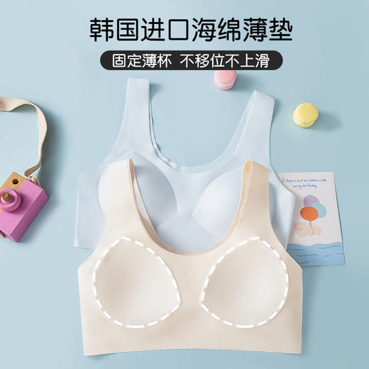 少女内衣文胸 （三件装）| 小沐佳桐 初高中生青春发育期 少女内衣文胸 （三件装） 无痕少女内衣 轻薄裸感舒适 商品图4