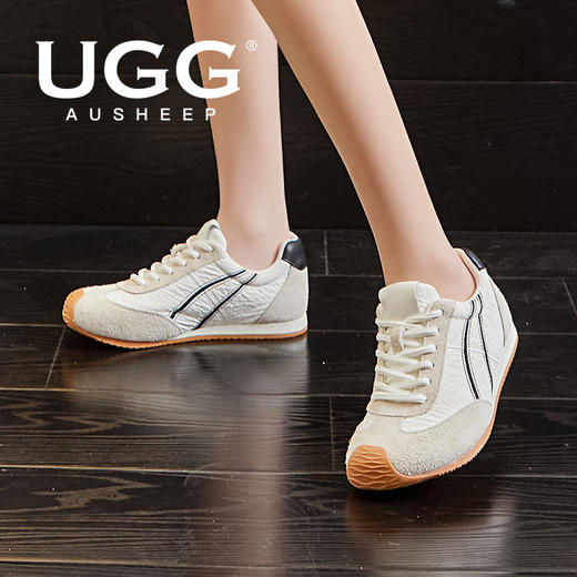 澳洲UGG拼接真皮女鞋百搭德训鞋 商品图4