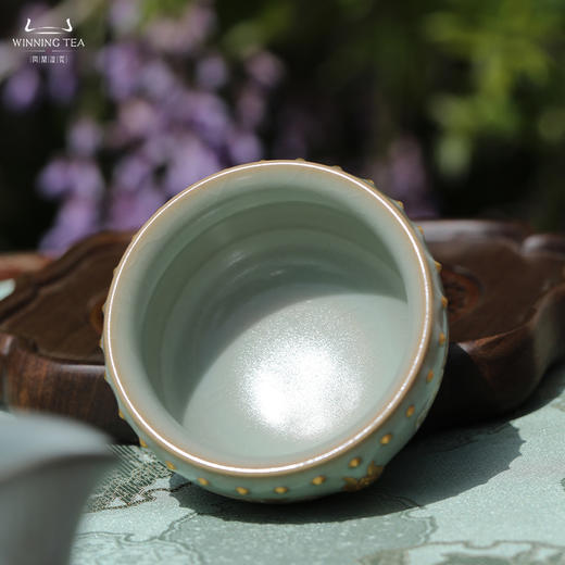 问鼎汝瓷天青蛇首战鼓杯（描金金银蛇纹） 商品图1