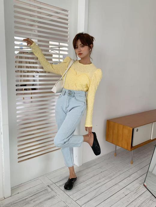 7.7清货，能接受不退拍 浅色系两粒扣春季品质无弹九分牛仔裤（微脏，介意勿入）-喜出 商品图1