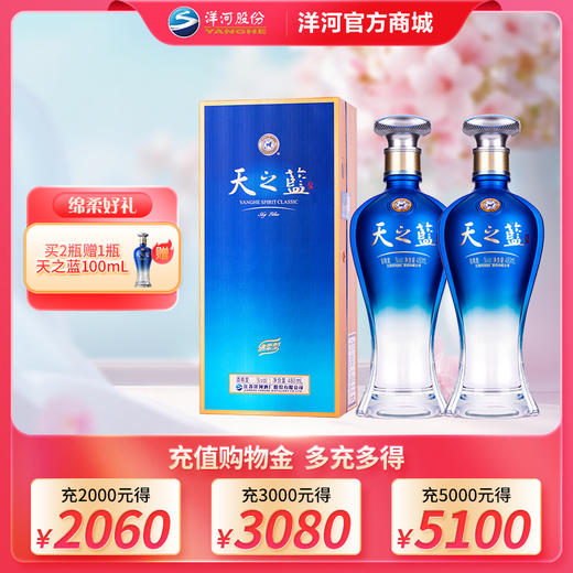 洋河 天之蓝 21版本 42度 480mL 浓香型白酒 商品图0