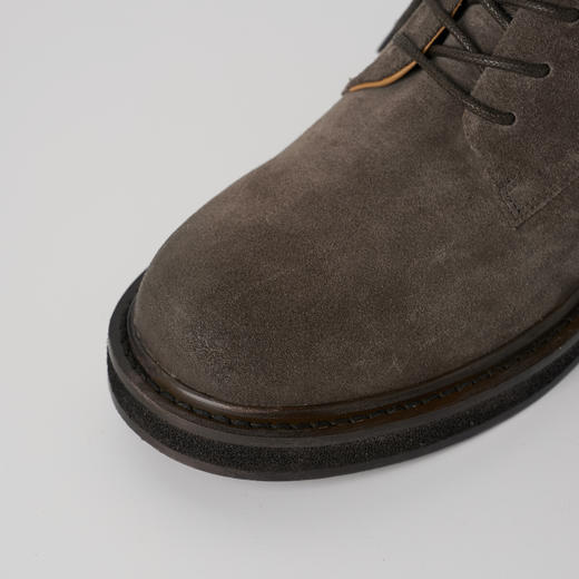 ROMI STUDIO“率性自我” 绒面牛皮拼羊皮厚底复古马丁靴 448DS044 商品图2