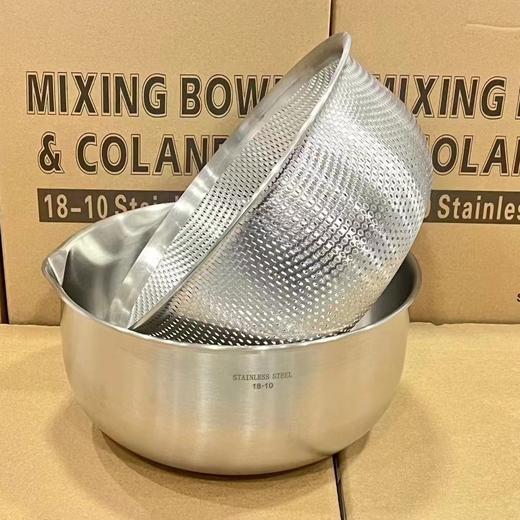 【德国贵族体验沥水篮】316不锈钢沥水篮洗菜盆双层厨房漏盆水果盆滤水淘米篮 商品图8