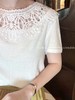 生活闪闪发光 | 五彩斑斓的白tee 定织蕾丝花边 天然亚麻棉针织 米白色 商品缩略图3