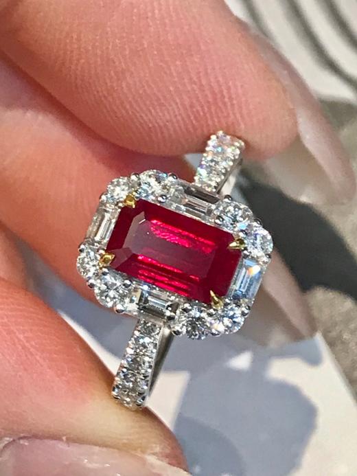 1.42ct刻面红宝石戒指 商品图2